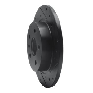 Buick Encore Brake Rotor (1) - Rear Right - R1 Concepts - Drilled & Slotted - Black - `11-`22